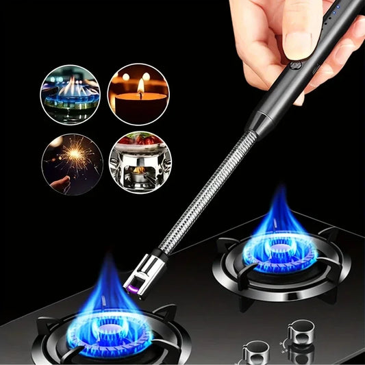 1Pc Extended Electric Igniter Windproof Usb Rechargeable Ignition Stick Igniter Kitchen Gas Stove torch lighter candle lighter